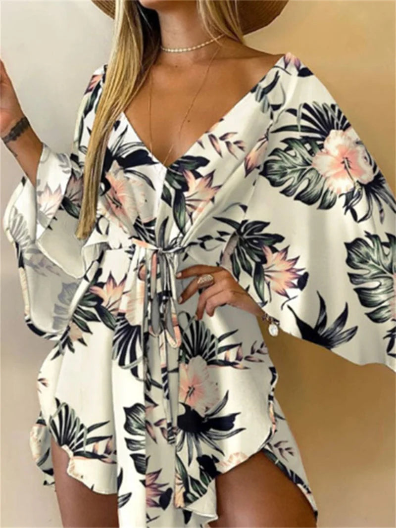 Vestido de verão boêmio feminino