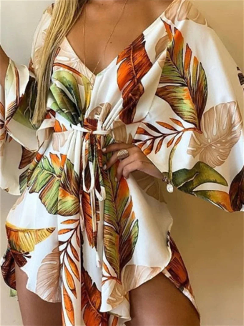 Vestido de verão boêmio feminino