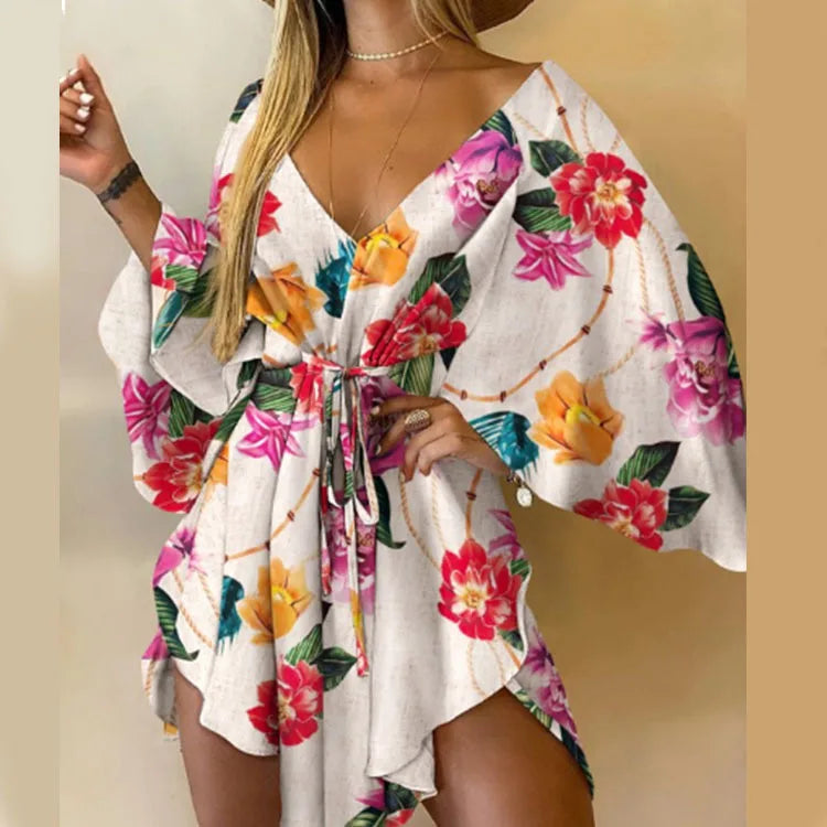 Vestido de verão boêmio feminino