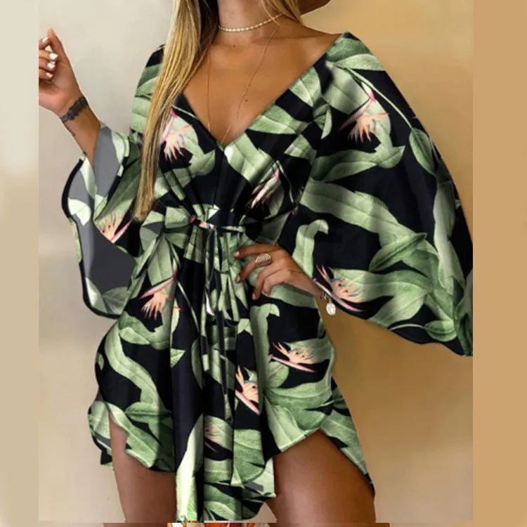 Vestido de verão boêmio feminino