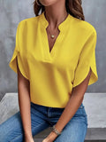 Blusa elegante com decote em v