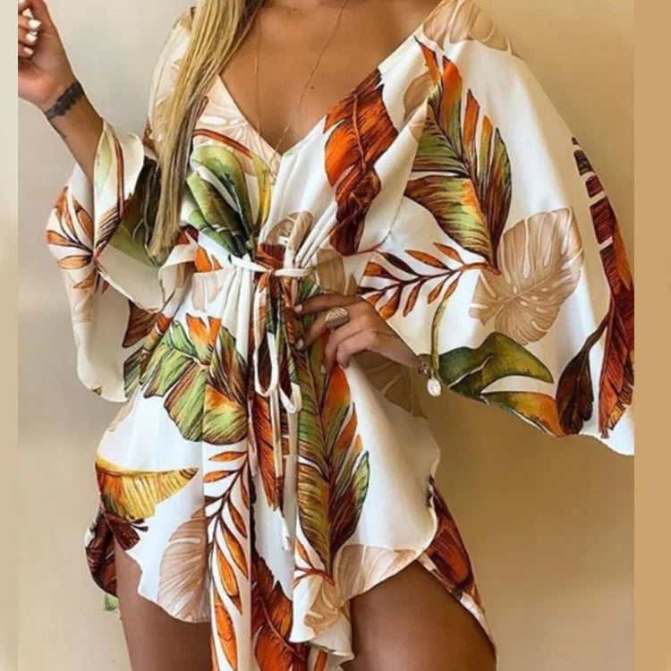 Vestido de verão boêmio feminino