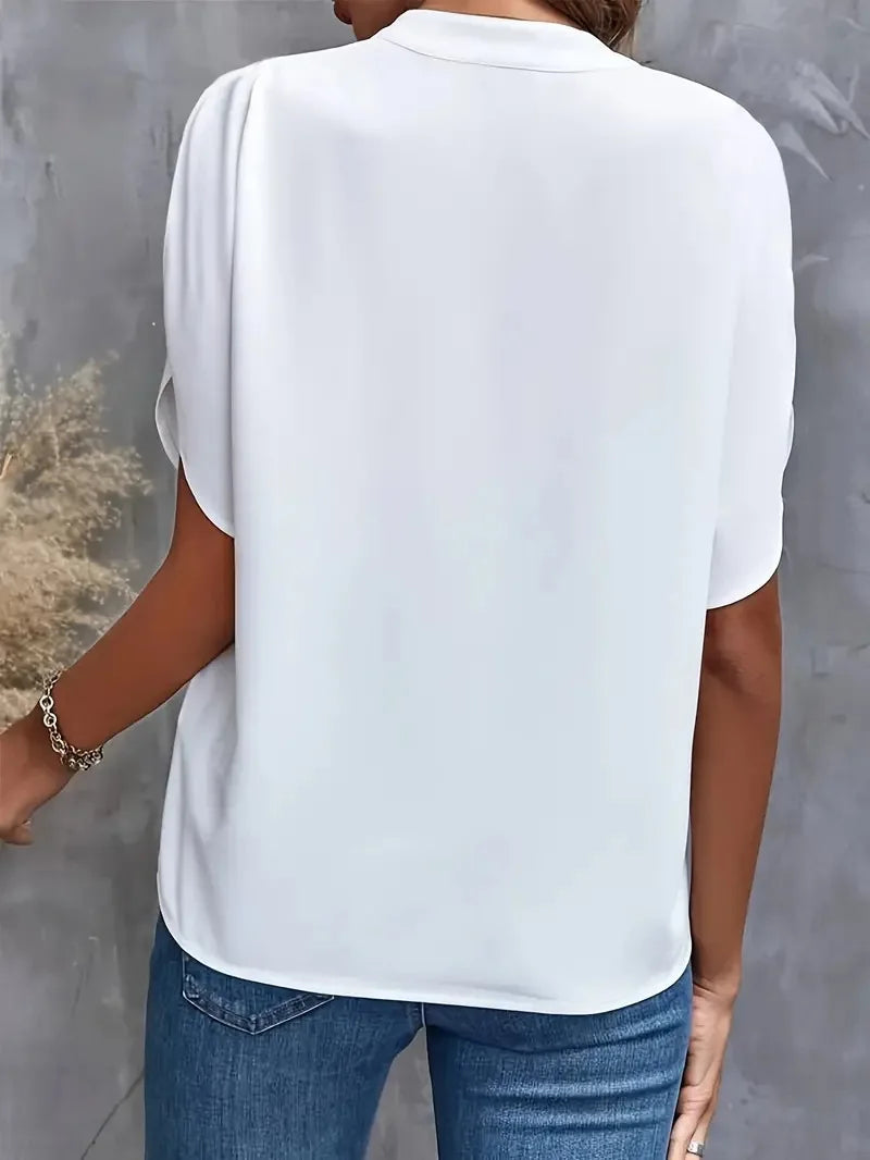Blusa elegante com decote em v
