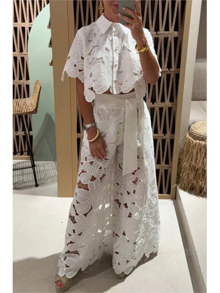 conjunto de 2 peças moda feminina cor sólida elegante casual oco terno feminino