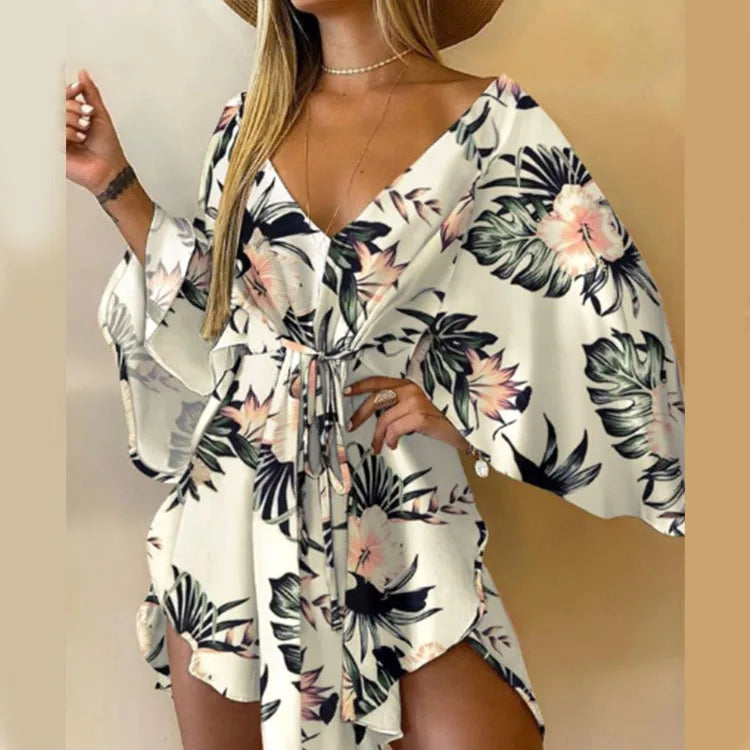 Vestido de verão boêmio feminino