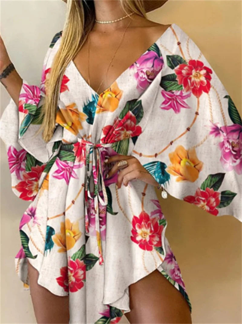 Vestido de verão boêmio feminino