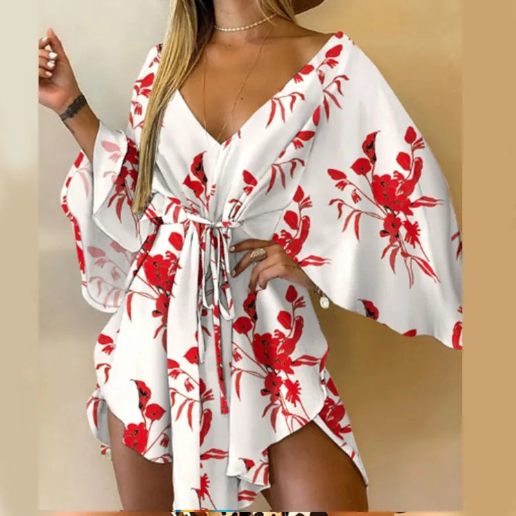 Vestido de verão boêmio feminino