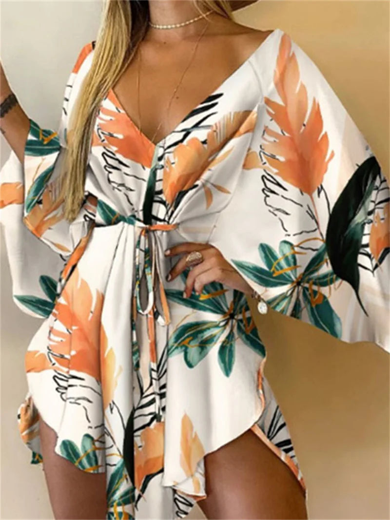 Vestido de verão boêmio feminino