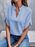 Blusa elegante com decote em v